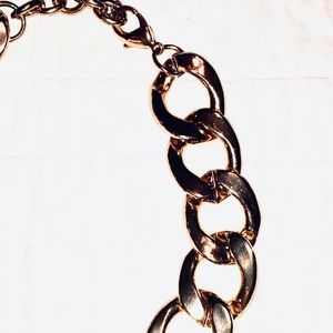Gold painted Steel Link Necklace